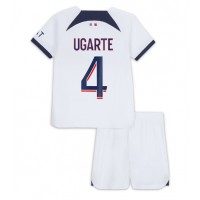 Fotballdrakt Barn Paris Saint-Germain Manuel Ugarte #4 Bortedraktsett 2023-24 Kortermet (+ Korte bukser)